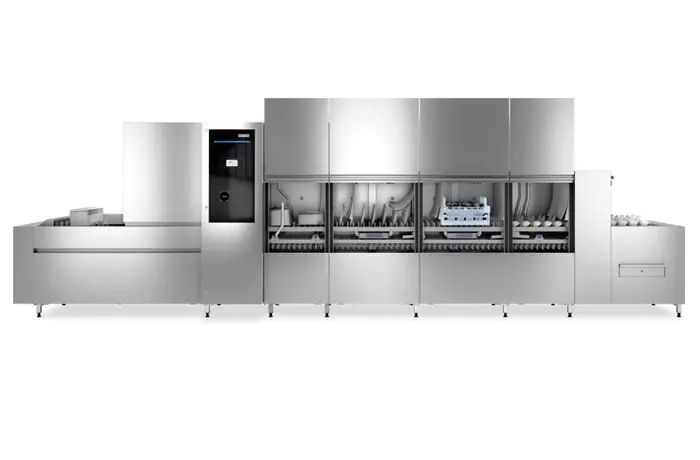 Hobart a intégré de l'intelligence artificielle sur son lave-vaisselle à convoyeurs. Les technonolgies Smart Vision Control et ASR² automatisent l