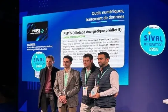 Les équipes d'Axima Réfrigération France ont reçu le SIVAL d'Argent lors du salon SIVAL à Angers.