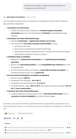 Ask for the Moon : Assistant IA
Ask for the Moon a lancé mi-2025 des Assistants IA dédiés aux industriels, qui facilite l’accès aux savoir-faire