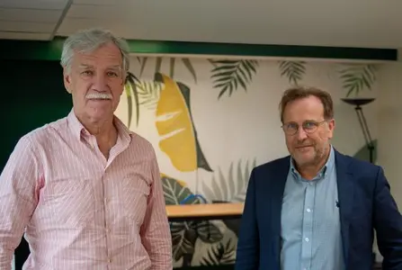 De gauche à droite : Didier Majou, ancien directeur général de l'Actia, et son successeur Guillaume Chantre.