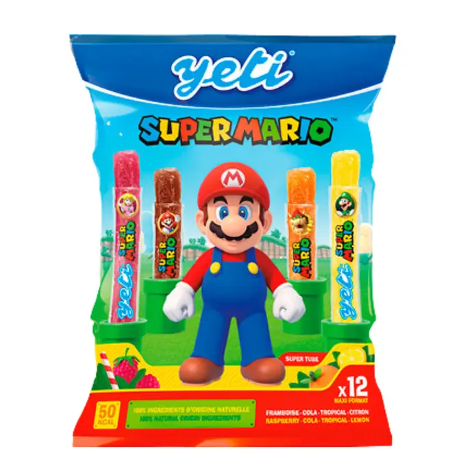 Yeti Super Mario, lancé en P6 2024 (DV 28), atteint 1,6 M€ de ventes en un an, avec 0,7 % de pénétration et 23,3 % de réachat, ce qui soutient u